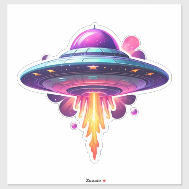 Adesivo OVNI Roxo (Folha)