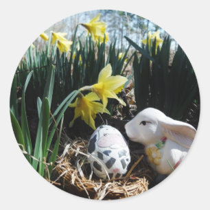 Adesivo Ovo branco do coelho e da vaca