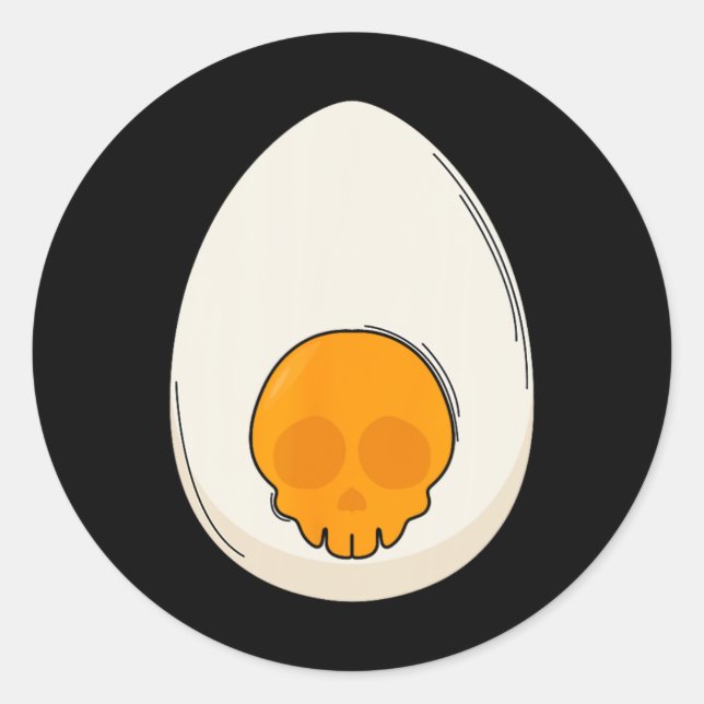 Adesivo Ovo Devorado Fosse Diabo Cavalos Halloween Ovo (Frente)