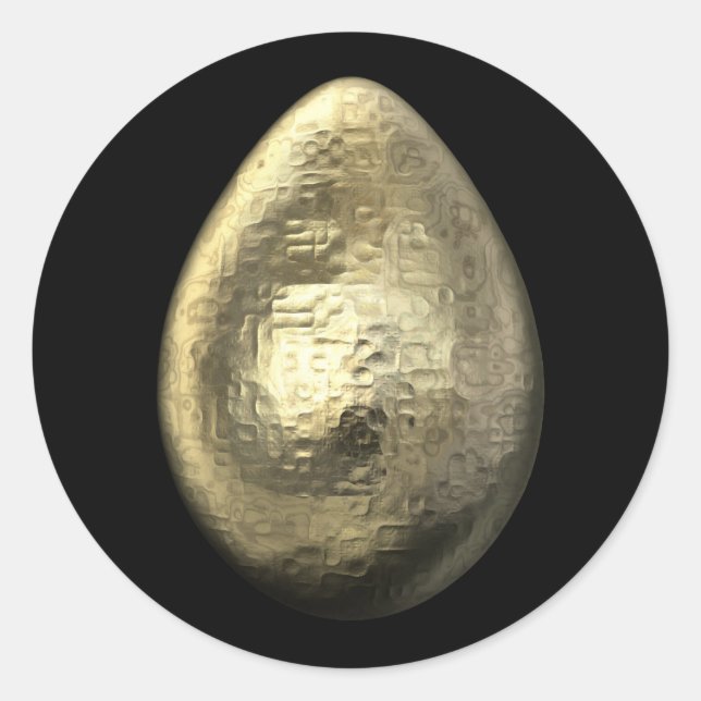 Adesivo Ovo Dourado martelado (Frente)