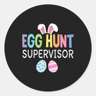 Adesivo Ovo Hunt Supervisor Páscoas Engraçadas Mulheres