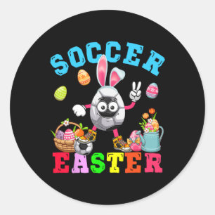 Adesivo Ovos Coelhinhos De Páscoa Jogando Futebol Jogador 
