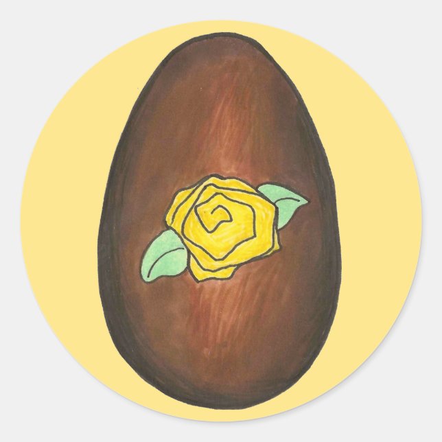 Adesivo Ovos de chocolate creme-manteiga de páscoa e ovos  (Frente)
