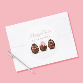 Adesivo Ovos de Chocolate Fofo Feliz Páscoa