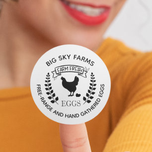 Adesivo Ovos de fazenda de Galinha