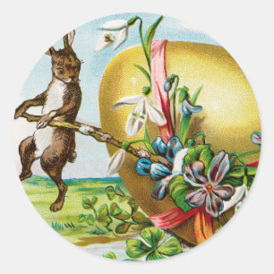 Adesivo Ovos de Páscoa de Coelhos Coelhos Felzs pascoa de