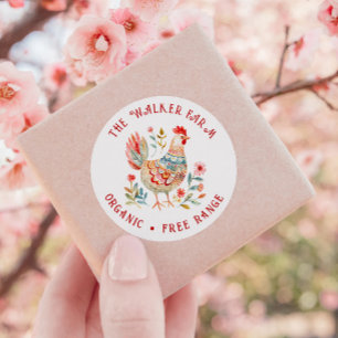 Adesivo Ovos Frescos Coloridos de Fazendas