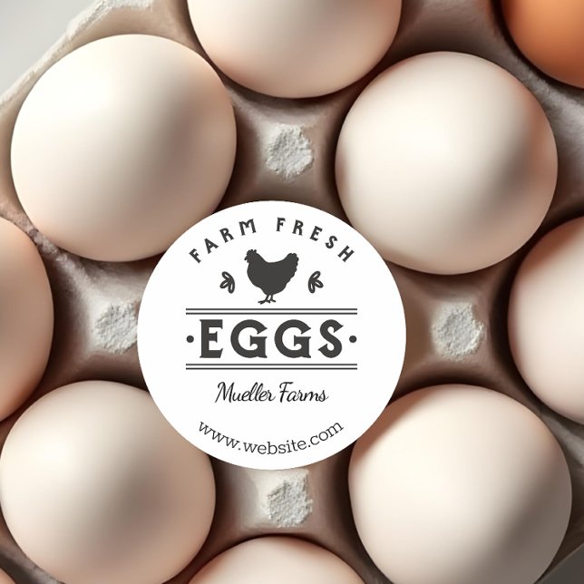 Adesivo Ovos Frescos de fazenda (Farm Fresh Eggs Sticker)