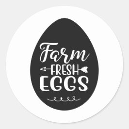 Adesivo Ovos frescos de fazenda, fazendeiros de arte