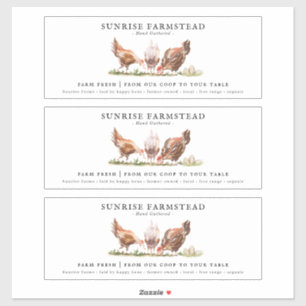 Adesivo Ovos Frescos de fazenda   Monograma Rótulo da Cart