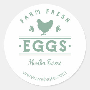 Adesivo Ovos frescos de Fazenda verde