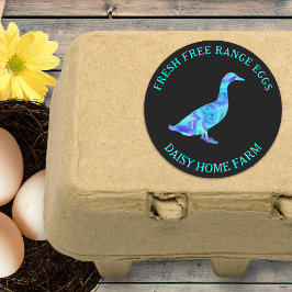 Adesivo Ovos Frescos Negócios Modernos