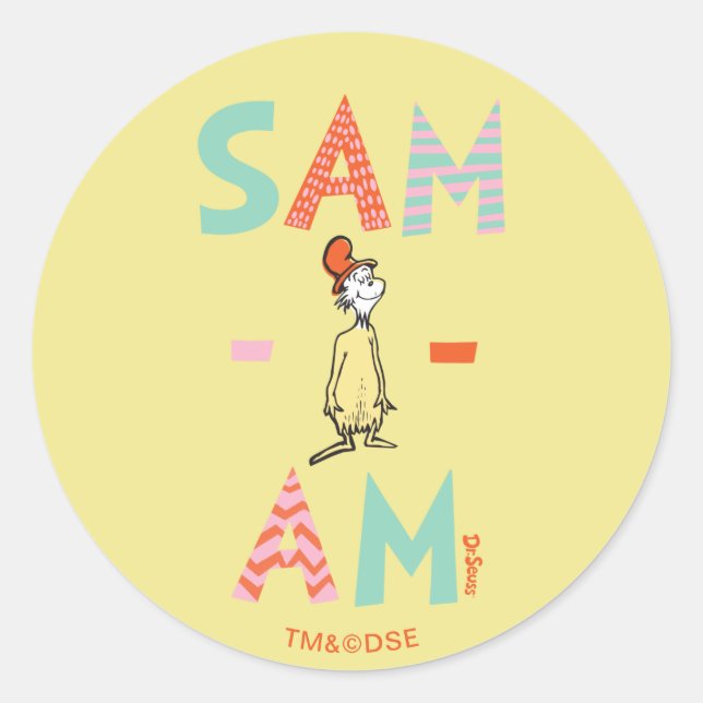 Adesivo Ovos Verdes e Presunto | Sam-I-Am (Frente)