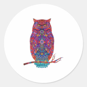 Adesivo Owl Art Funny