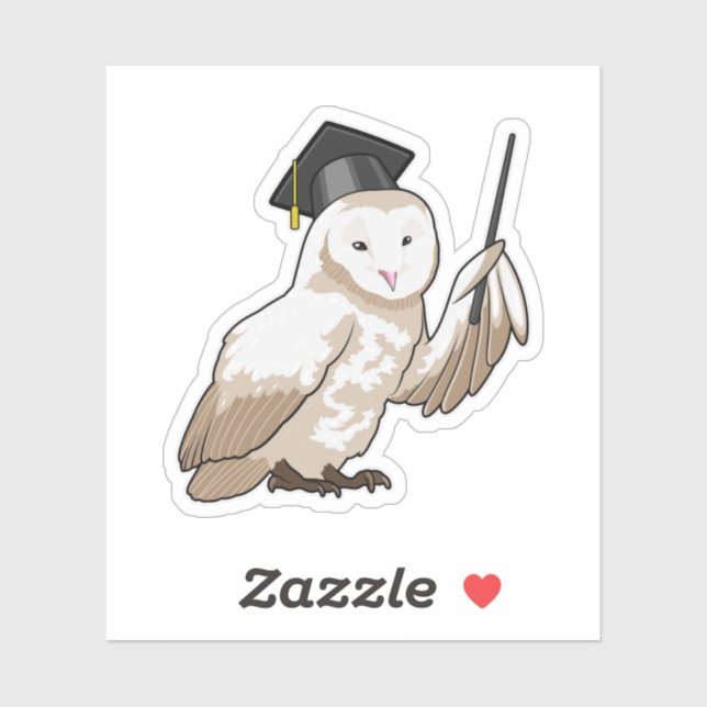 Adesivo Owl as Teacher with Pointer (Folha)