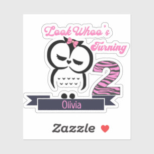Adesivo Owl Birthday Sticker