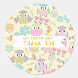 Adesivo Owl Pastel Yellow