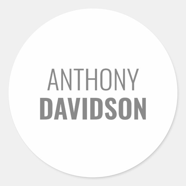 Adesivo Own Name Modern Minimalist Elegant Professional (Frente)