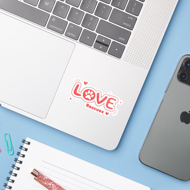 Adesivo OWRAssist Love Rescues (Notebook com iPhone)