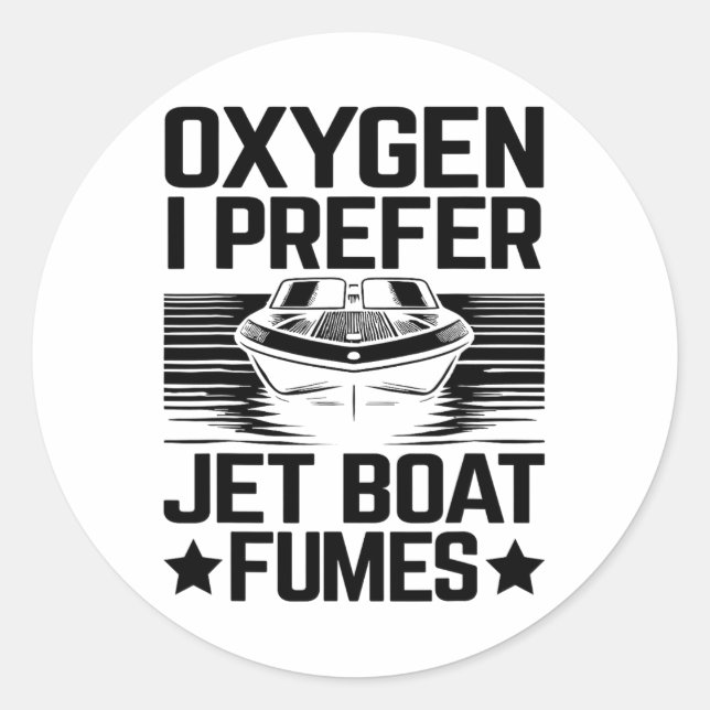 Adesivo Oxigênio I Preferir Jet Boat Fumes Jetboat Capitão (Frente)