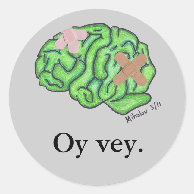 Adesivo "Oy vey". (Frente)