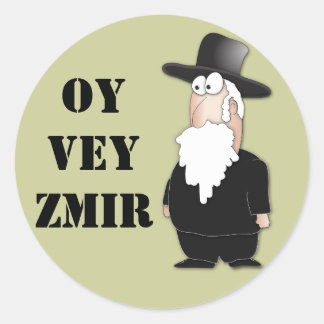 Adesivo Oy Vey Funny Jewrabbi - desenho legal