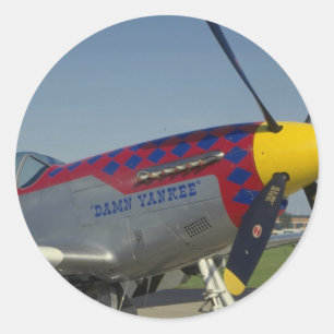 Adesivo P51 mustang, cone de nariz/hélice que mostra a