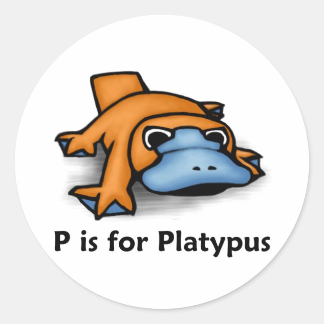 Adesivo P é para o Platypus (Frente)
