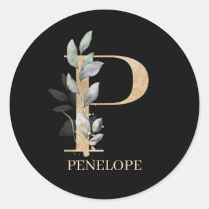 Adesivo P Monograma Floral Personalizado