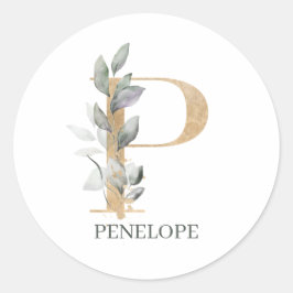Adesivo P Monograma Floral Personalizado
