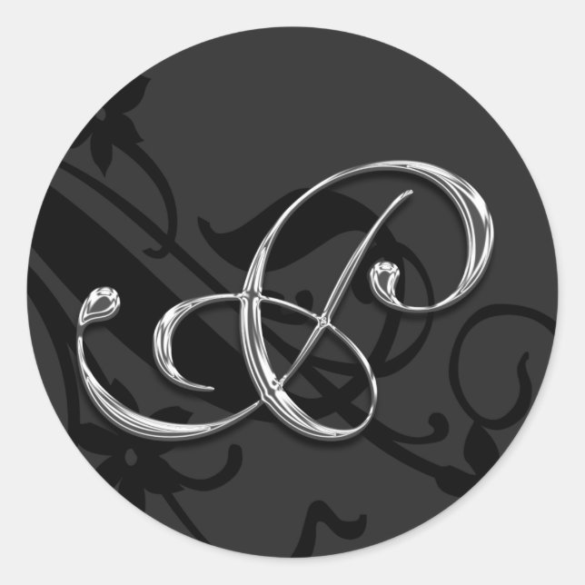 Adesivo P Monograma - Letra Casada Envelope Selo (Frente)