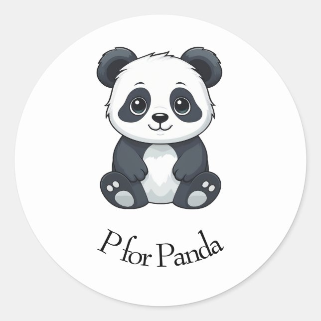Adesivo P para Panda (Frente)