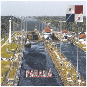 Adesivo PA0003 America - Panamá - Canal Locks - panorâmi