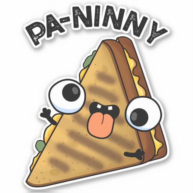 Adesivo Pa-ninny Funny Panini Pun apresenta um panini boni (Frente)