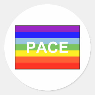 Adesivo PACE Peace Flag Rainbow