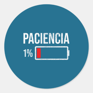 Adesivo Paciência 1% Paciência a 1% Bateria Baixa Engraçad