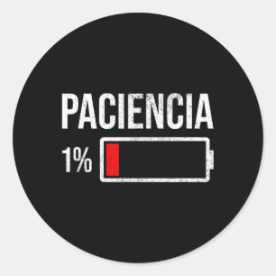 Adesivo Paciência 1 Paciência Em 1 Bateria Baixa Humor Div