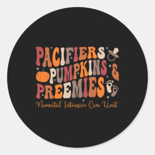 Adesivo Pacificadores Pumpkins Preemies Nicu Enfermeira Ha