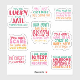 Adesivo Pack Funny Office work Sticker presentes aos coleg