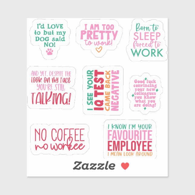 Adesivo Pack Funny Office work Sticker presentes aos coleg (Folha)