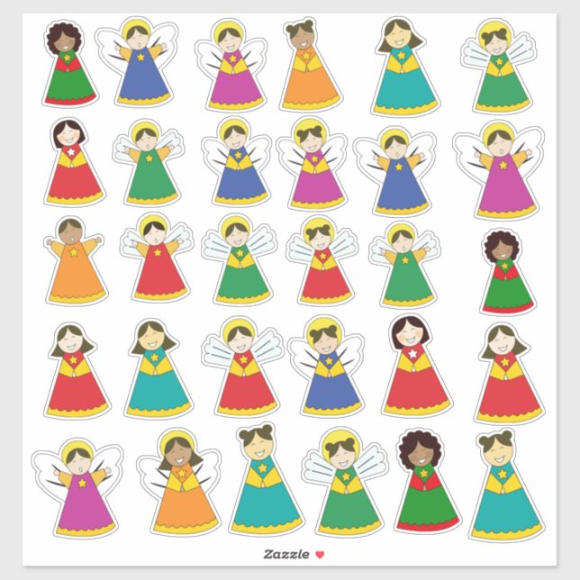 Adesivo Pack of 30 angels and singing children stickers (Folha)