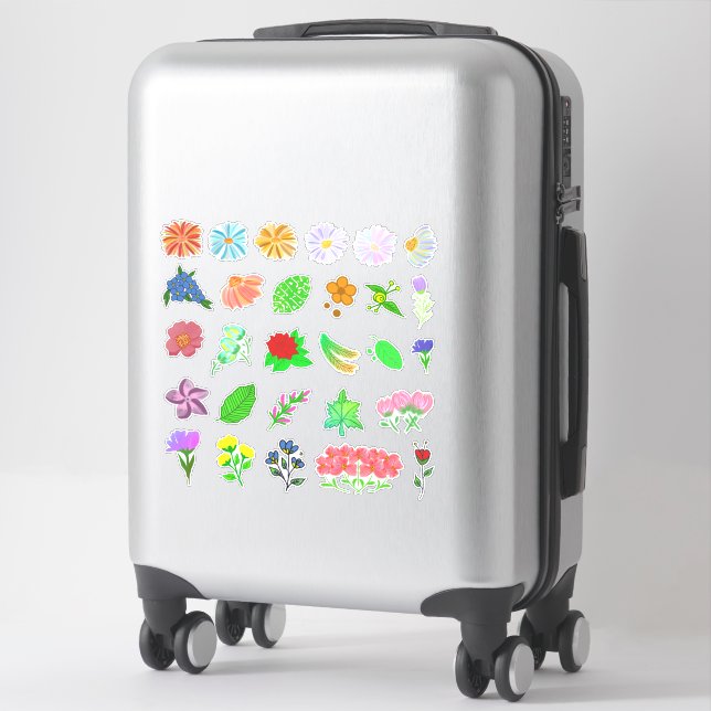 Adesivo Package Of Pretty Flowers Sticker (Mala)