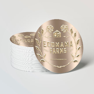 Adesivo Pacote de amostra de Rosa de logotipo personalizad