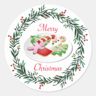 Adesivo Pacote de Cookie de Natal Bonito Holday