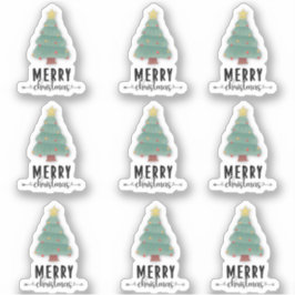 Adesivo Pacote de Decoração de Presente de Natal Feliz