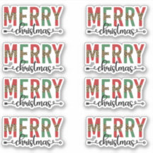 Pacote de Decoração de Presente de Natal Feliz