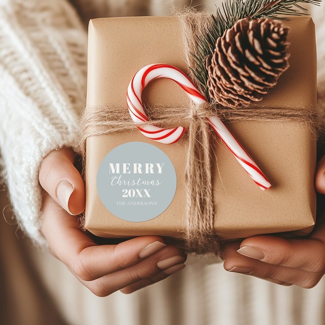 Adesivo Pacote de Férias Azuis Moles de Natal Moderno (Criador carregado)