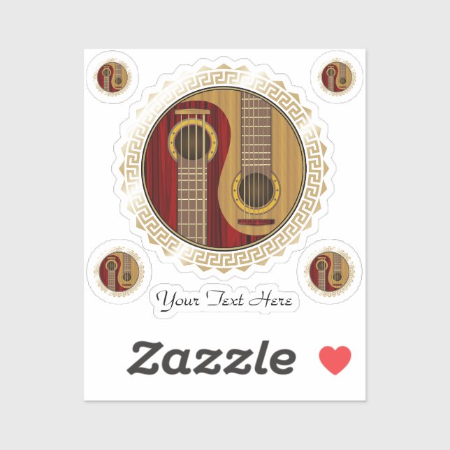 Adesivo Pacote de instrumentos musicais Yin Yang (Folha)