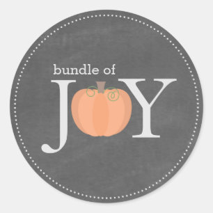 Adesivo Pacote de Joy Chalkboard Pumpkin Fall Baby Sticker
