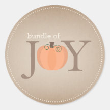Pacote de Joy Neutral Pumpkin Fall Baby Sticker